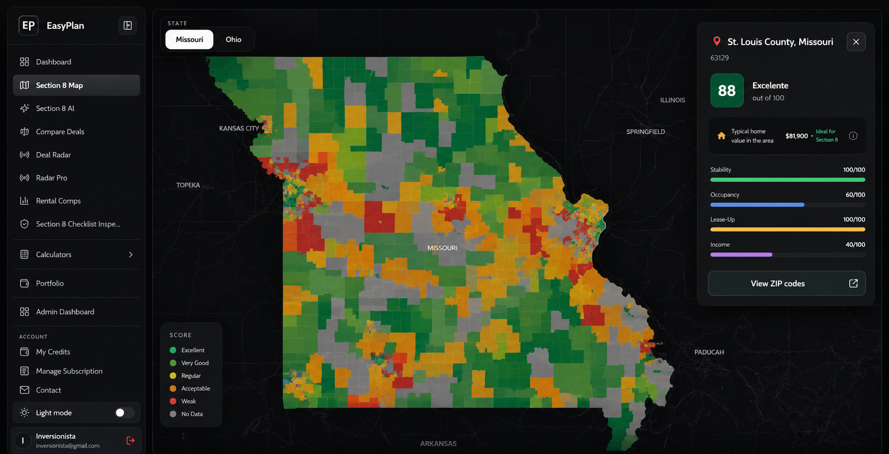 See Section 8 Opportunity by County